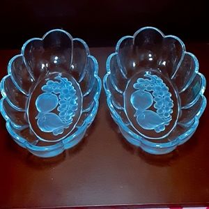 Set of two oval bowls HOYA Crystal